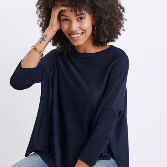 Mersea Navy Catalina Crewneck Oversized Sweater One Size 26612 - Picture 2 of 9